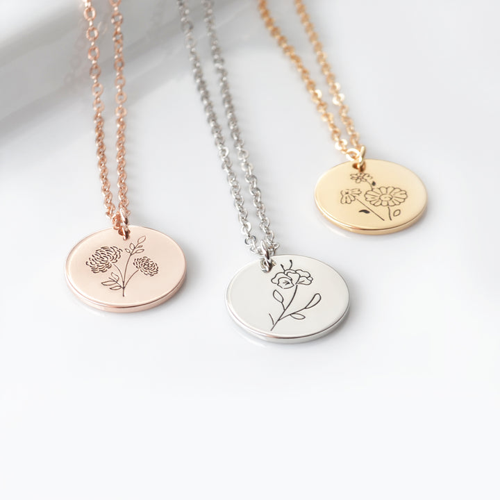 Birth Flower Pendant