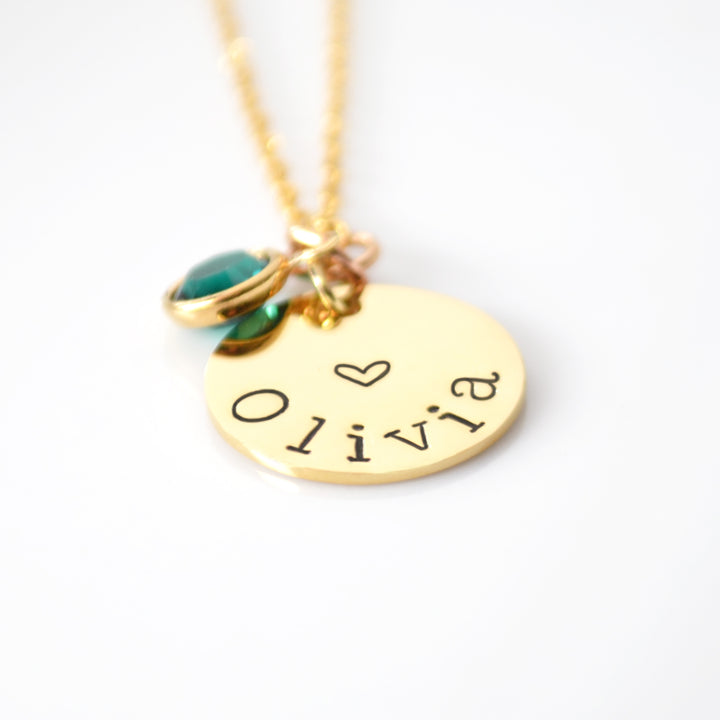 Gold Child Name Necklace