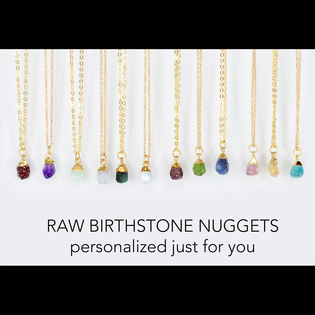 Raw Birthstone Necklace