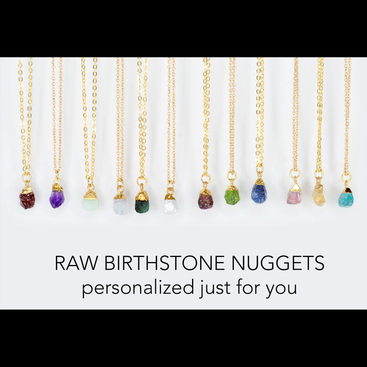 Raw Birthstone Necklace
