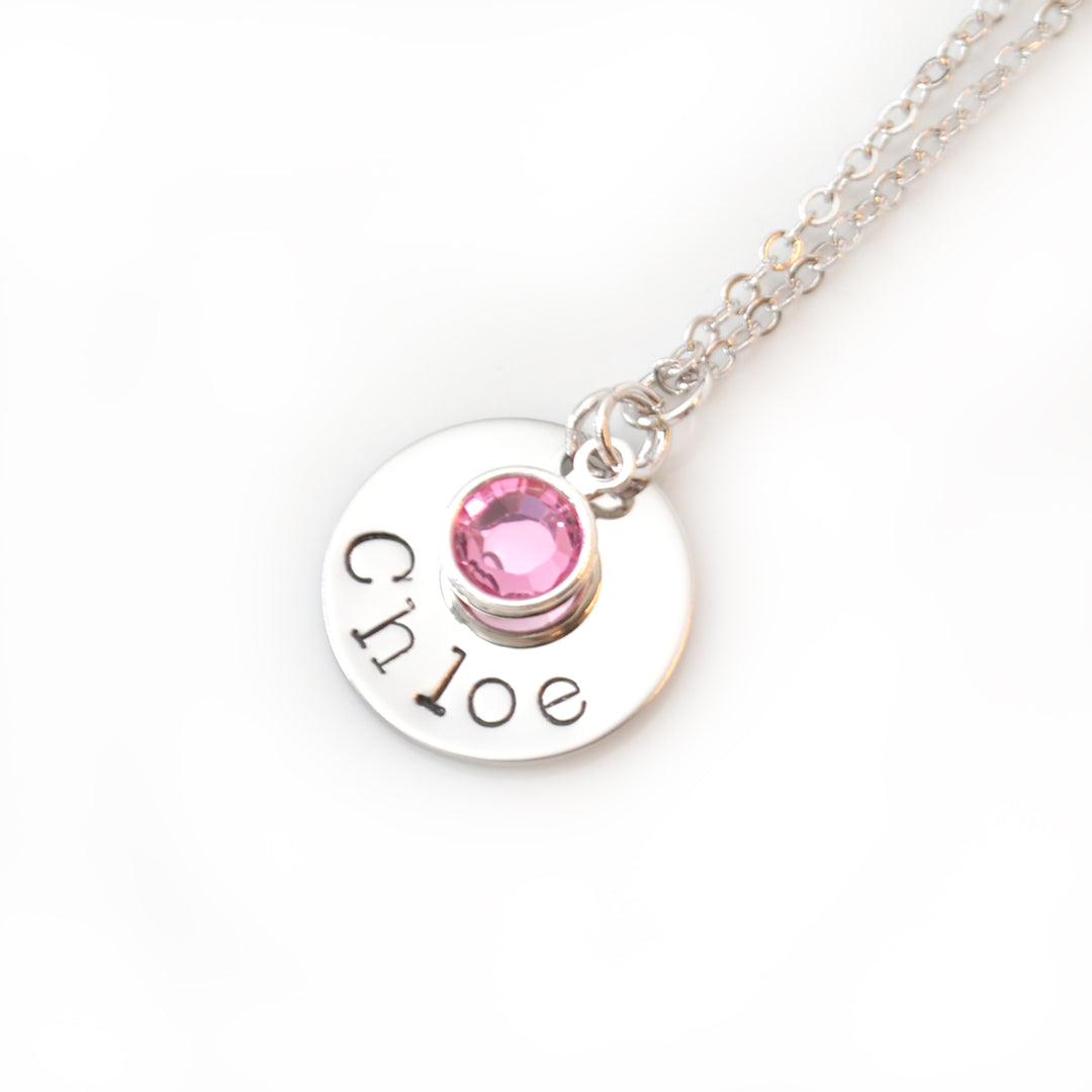 Silver Child Name Necklace