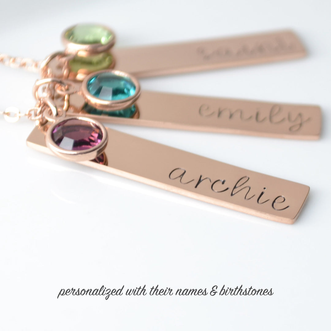 CHARM ONLY - Bar with Birthstone