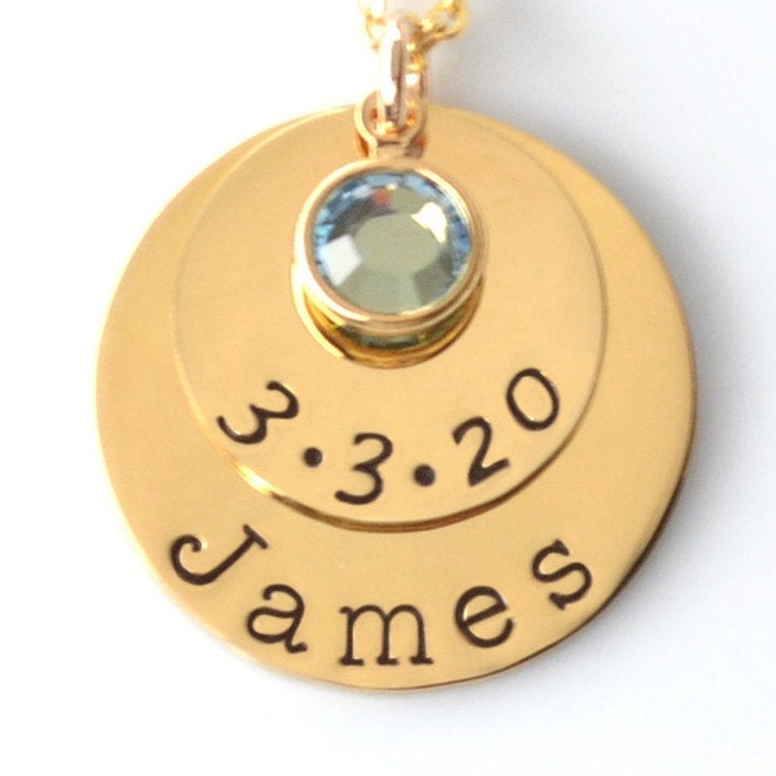 Baby Birthdate Necklace