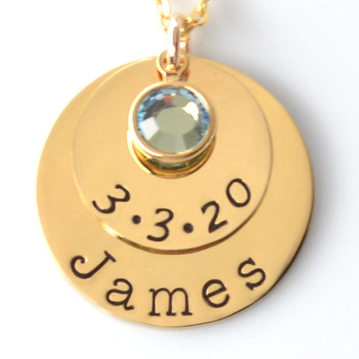 Baby Birthdate Necklace