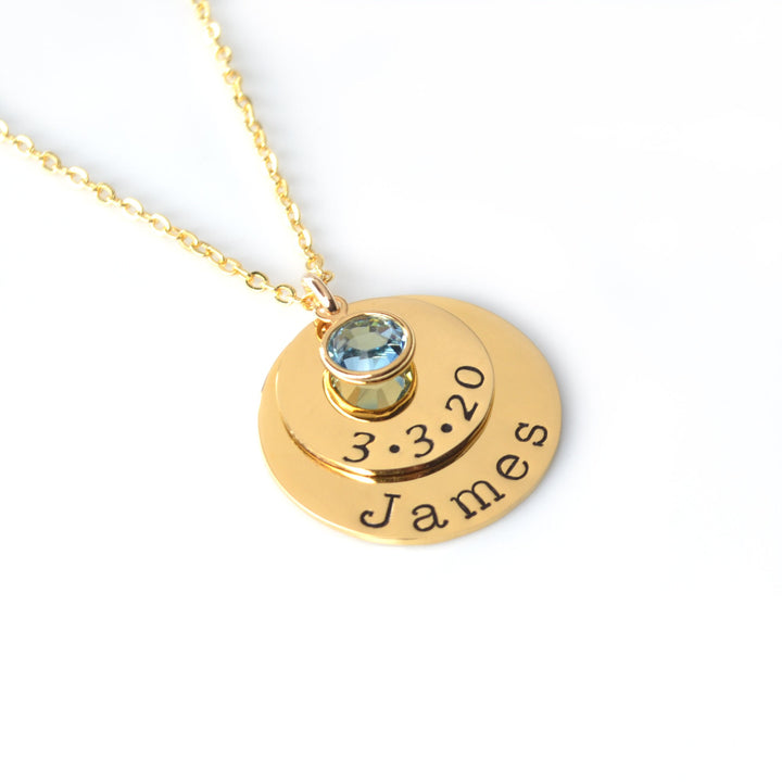Baby Birthdate Necklace