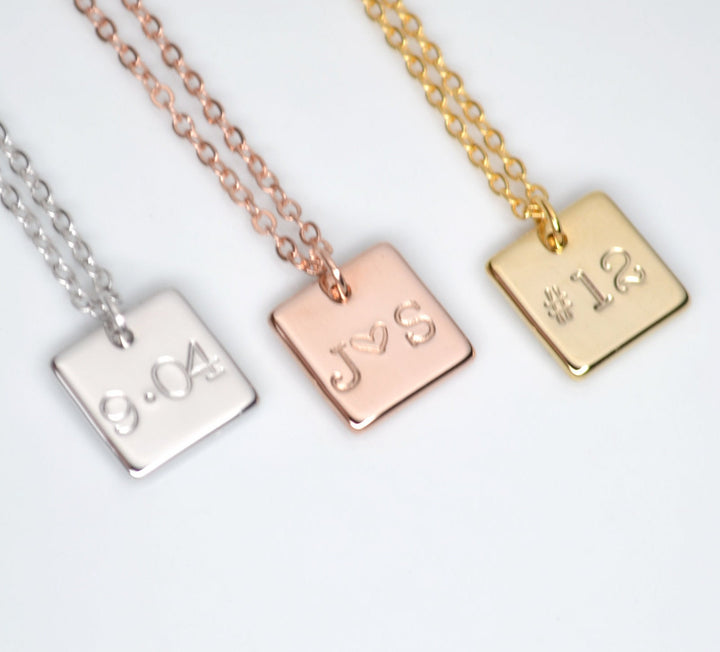Square Charm Necklace