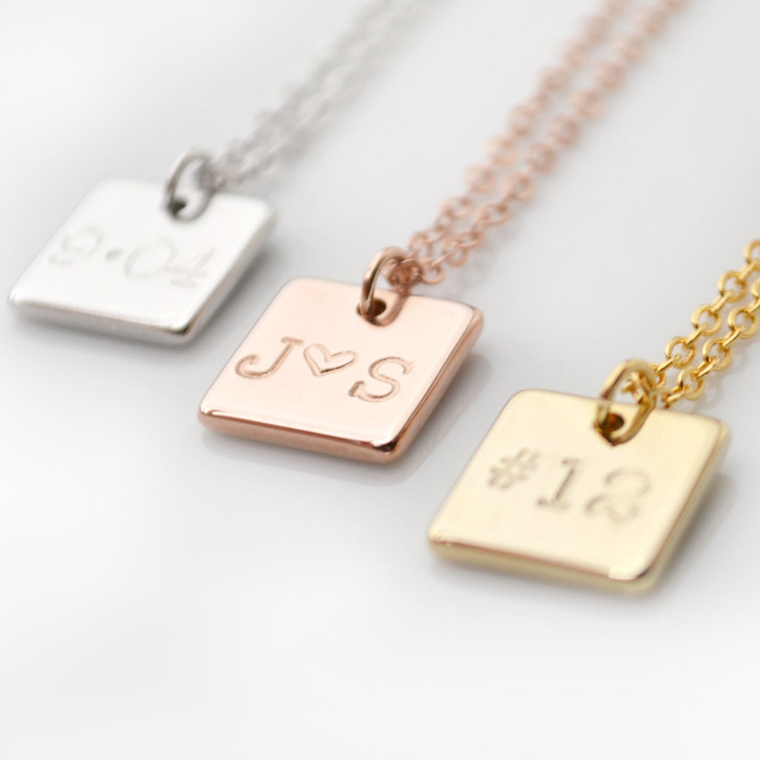 Square Charm Necklace