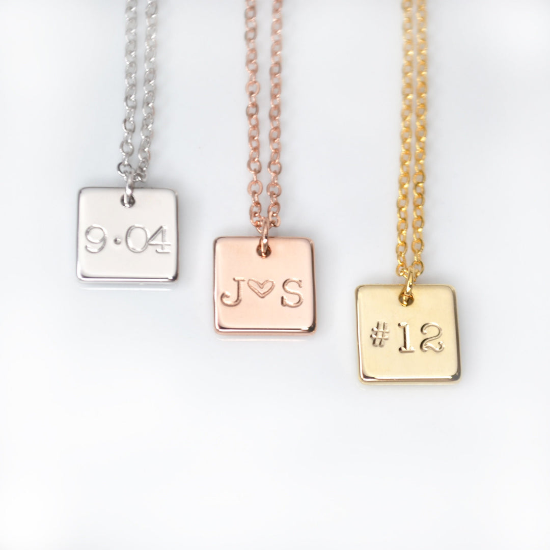 Square Charm Necklace