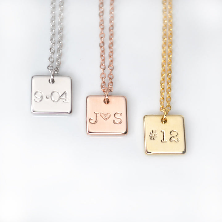 Square Charm Necklace