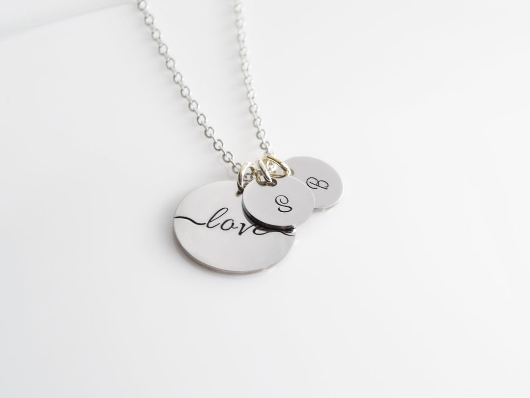 Mama Necklace with Personalized Child Initials