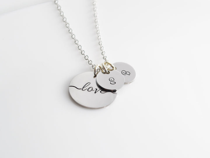Mama Necklace with Personalized Child Initials