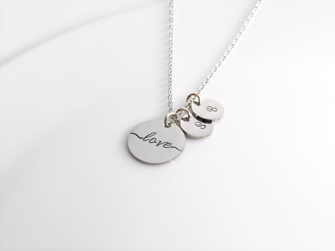 Mama Necklace with Personalized Child Initials