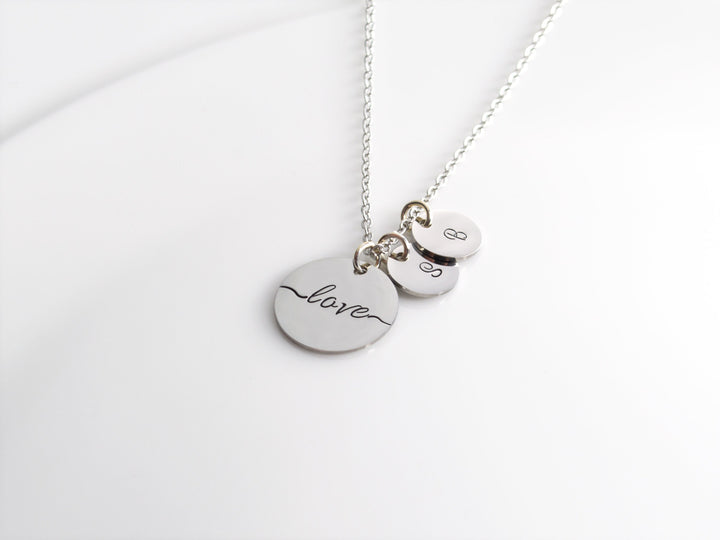Mama Necklace with Personalized Child Initials