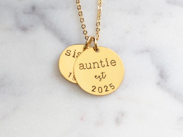 New Aunt Necklace with Established Date