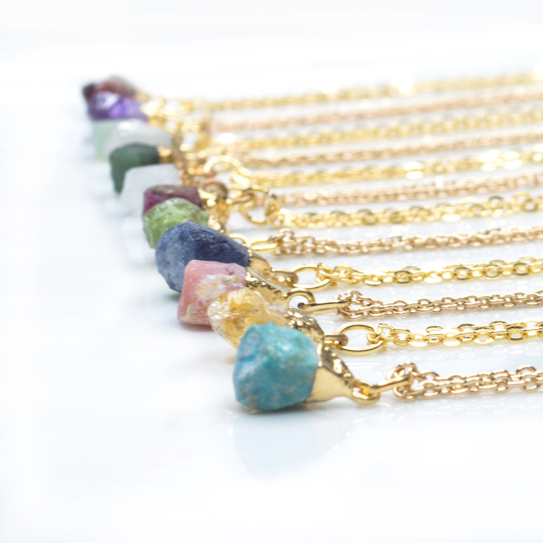 Raw Birthstone Necklace